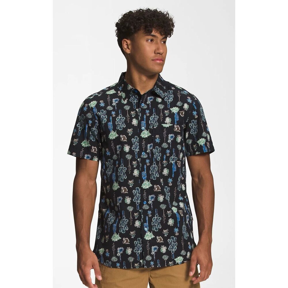 THE NORTH FACE HERREN SHIRT M S/S BAYTRAIL PATTERN SHIRT NWT Small